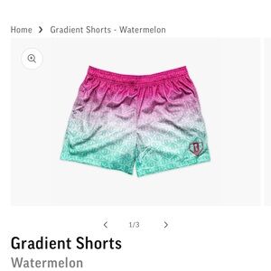 NEW BL101 gradient, watermelon shorts. YM (youth medium)